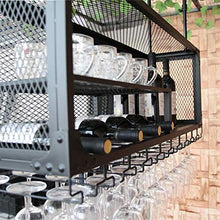 Leifeng Tower Classico Wine Rack Ferro Battuto Manufacturing Hanging Wine Rack Calice di Vino Rack creativi DoubleLayer Ornamenti Rack, Nero (Color : Black)