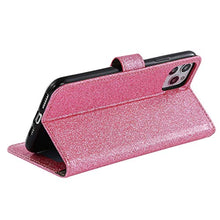 Saceebe Compatibile con iphone 11 Pro Max 6.5 Custodia pelle Glitter Cover a libro Glitter Diamante Strass Flip Case [Custodia corona perla farfalla] Rhinestone Portafoglio Pelle Cover Morbido,rosa