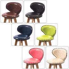 GUOLINGHUI Tavolo da Cucina Sgabelli da Bar Set di 2 Sedie da Bar in Pelle PU Girevoli A 360 ° ， Seduta Bar in Legno con Schienale Alto ， Altezza Seduta 73 Cm Sedile da Pub (Colore : Beige)