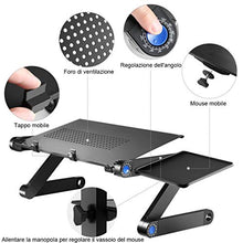 Nestling® Portable Laptop Desk Pc Sofa Stand Air Space Desk Supporto per Laptop Tavolo Pieghevole Tavolo per Laptop con Vassoio per Mouse Rimovibile e Barra Antiscivolo