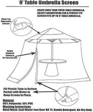 Ombrello da giardino all'aperto Il vostro parasole in un gazebo Giardino da giardino Ombrello Ombrello Schermo da tavolo Ombrello Tavolo Zanzago Cover Cover Screen Cover Bug Retter Cover Anti-Mosquito