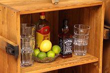 Mobile bar vintage stile shabby chic legno massello noce