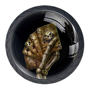 Wetia Teschio d'oro per la Cucina di casa Armadio Armadio Armadio Nero 3,5 x 2,8 cm