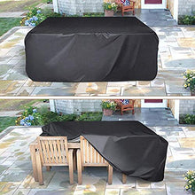 HUACHENG Copertura Antipolvere per mobili in Tessuto Oxford di Dimensioni Generali per   Sedia da Tavolo in Rattan, Divano, Copertura Protettiva per Patio da Giardino Antipioggia, Nero, 250X200X80cm
