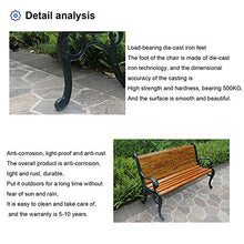Panchine da Esterno panchine da Giardino,Panchina per carichi Pesanti con braccioli e Schienale,Divanetto Patio con Struttura in ghisa e doghe in Legno massello anticorrosivo,per Portico Prato Corti