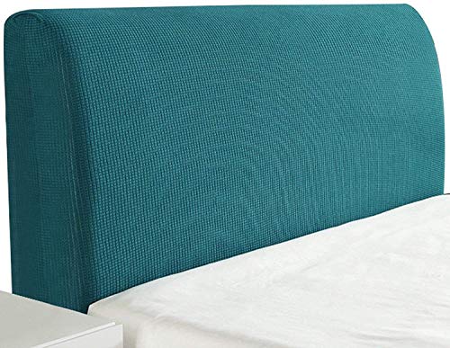 KJHG Fodera per Testiera del Letto Elasticizzata, Copritesta Quadrato Jacquard Piccolo, Fodera Protettiva Antipolvere per Arredamento Camera da Letto (Color : Verde Oscuro, Size : 180cm)