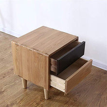 XUSHEN-HU Giapponese di Legno Solido Doppio Colore Comodino White Oak Camera da Mobili Governo di immagazzinaggio Verde Due cassetti d'angolo
