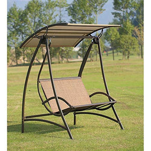 Grande aliante all'aperto con Supporto, Altalena all'aperto Sungreen Impermeabile e Cortile Terrazza in Ferro Swing Home Doppio Svago Appeso Sedia a Sospensione Outdoor Swing Sedia