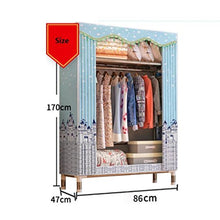 LyMei Armadio portaoggetti Portatile Armadio portaoggetti Armadio portaoggetti con Asta Appendiabiti Armadio con Cerniera Armadio in Acciaio Inossidabile,D_86*47 * 170CM