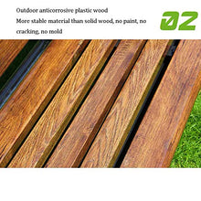 Panchine da giardino per esterni, sedie in plastica e legno, panchine da terrazza con braccioli schienale, sedie da patio anti-corrosione e resistenti al sole per giardini / portici / balconi