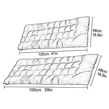 eewopjkj Cuscino per Poltrona da Giardino Extra-Grande con Lacci Cuscino reclinabile Cuscini per sedie da Patio Cuscino per Sedia a Dondolo Poltrona da Esterno per Interni-Grigio 48x150 cm