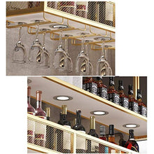 Wine Rack, Wine Rack stand soffitto industriale di vetro di vino con la Coppa gancio in metallo Hanging Holder Vino Accessori Vino 2-Tiers Capovolto attaccatura del supporto di bottiglia di vetro Rack