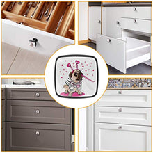 Cane carlino Pomelli per Porta Set di 4 Pomelli per Mobili Manopole per Cassetti Cucina Armadio Vetro