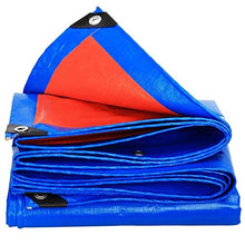 MTYLX Outdoor Multifunzionale Tela Cerata, Tenda All-Purpose Heavy Duty Blue Orange -0.35Mm 180G / M2,B,Mt 4X5