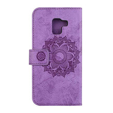 Bear Village® Cover per Samsung Galaxy A8 Plus 2018, Anti Graffio Custodia in Pelle con TPU Interno, Alta qualità Galaxy A8 Plus 2018 Cover con Chiusura Magnetica, Viola