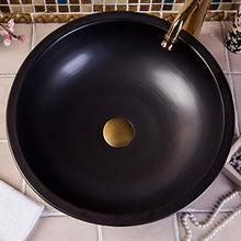 Jgophu China Artistic Porcelain - Lavabo in ceramica, realizzato a mano, colore: Nero