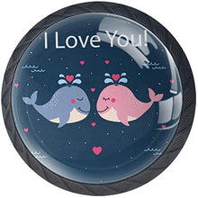 I Love You Lover Blue Pink Dolphins Navy Pomelli per Porta Set di 4 Pomelli per Mobili Manopole per Cassetti Cucina Armadio Vetro