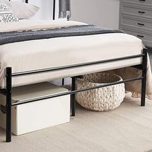DORAFAIR Letto Matrimoniali Moderni Letto di Metallo Frame Stabile Nessun Rumore 140x200cm Nero