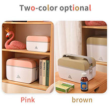 Hayi New Plastic 2 Strati casa Medicine Chest First Aid Kit Holder Storage Box Kit di Emergenza di Sicurezza di Sicurezza di Sopravvivenza di Emergenza di Sicurezza,Rosa,L