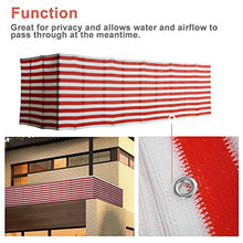 Dehongwang - Recinzione per balconi, 5 x 0,9 m, con corda, protezione solare per balcone, giardino, cortile, portico (rosso)