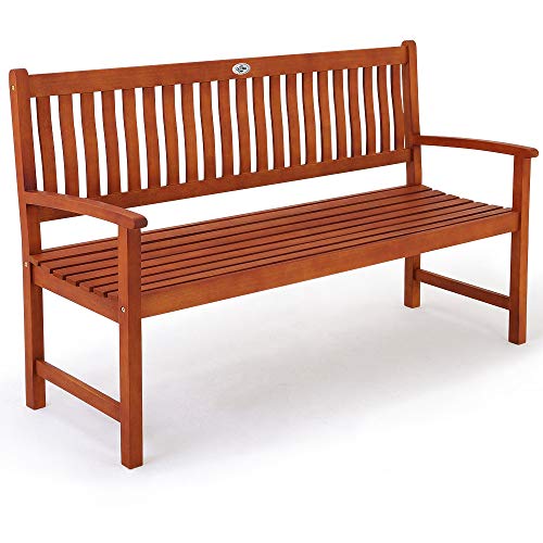 Deuba Panchina da Giardino Maxima 3 posti Legno di eucalipto Certificato FSC® Interno Esterno Panca da Balcone terrazza