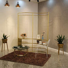 Room Screen Even La partizione dello Schermo di Lusso in Oro può Essere utilizzata Come scaffale, Design Cavo Creativo, Decorazione per Schermo Mobile in Metallo Pieghevole
