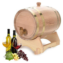 GOTOTOP 5L/10L Botte di Vino Dispenser,Vino Barile Oak Barrel con Rubinetto,Barile per Barile di Legno per archiviazione o Aging Wine (5L)
