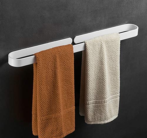 Auoeer Portasciugamani Parete, Semplice e Moderno, Stelo Semplice portasciugamani, autoadesiva Alluminio dello Spazio Supporto del tovagliolo.Vernice Bianca su Fine. (Taglia : 50cm)