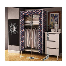 ZHICHUAN Armadio Singolo Guardaroba Pieghevole Negozio Di Vestiti con Barre Appendiabiti Paratia Moderno Garderobe Installazione Facile Ideale Armadietti Rotaia Del Guardaroba