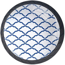 Onda giapponese Pomelli per Porta Set di 4 Pomelli per Mobili Manopole per Cassetti Cucina Armadio Vetro