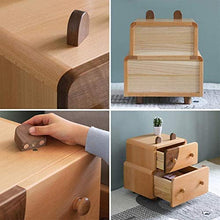HZYDD Comodino - Legno Color Divano Tavolino Tavolo Snack Tavolo da Presa, Tavolino End Lato Comodino con cassetto di stoccaggio Gambe in Legno massello Soggiorno Camera da Letto Mobili