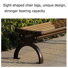 Panchina da giardino in lega di alluminio da giardino per esterni, sedile di riposo con schienale e bracciolo, panchina per il tempo libero da terrazza con decorazione da esterno, Può ospitare 2-3 p