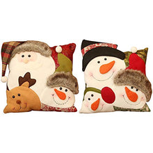 Kitabetty Cuscino Pupazzo di Neve di Natale, Pupazzo di Neve di Natale Combinazione Cuscino Modello Decorazioni Natalizie Cuscino di Tiro per Divano Divano, 13,8 × 13,8 × 1,2 Pollici