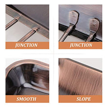 DOITOOL Polvere Pan in Acciaio Inox Palmare Spazio di Risparmio delle Famiglie Paletta Strumento di Pulizia per La Cucina di Casa da Giardino Garage Luce di Alimentazione Marrone