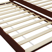 BIGTO - Divano letto estraibile, struttura in legno di pino massello, per la casa, 90 x 200 cm, marrone scuro