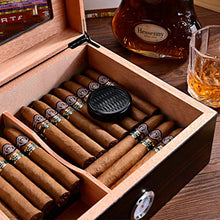Humidor Humidor per Sigari in Legno Massello Scatola per Sigari in Legno di Cedro Naturale Professionale umidità Costante E Idratante Rifiuta Gli Insetti Melanzane Possono Contenere 50