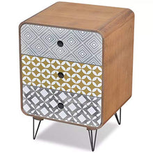 Armadietto Laterale, Tavolo Consolle con 3 Cassetti, Comodino per Camera da Letto Armadietto Cassettiera Moderno per Salotto/Soggiorno/Ingresso, 39.5 x 35.5 x 56.5 cm
