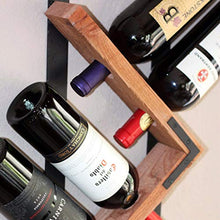 Portabottiglie da tavolo Cremagliera del vino appeso a parete in legno massello Cremagliera del vino appesa a parete in metallo semplice (può ospitare 4 bottiglie) Portabottiglie e armadietti da cucin
