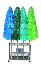 Maffei Art 6 KENYA, ombrellone rotondo diametro cm 200, ricoperto con rafia, Made in Italy