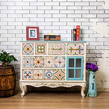 LULUVicky in Piedi Bagagli Petto Credenza Armadio d'Epoca Bagagli Armadio Freestanding Tavolino Cassettiera Cassetto Bassa Credenza (Color : White, Size : 108x40x92cm)