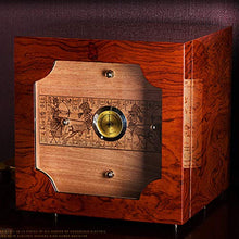 DZSF Tre Livelli Cedar Cigar Humidor, Composizione Verticale Finestra Visibile Cigar Humidor con Il Sigaro Umidificatore E Igrometro