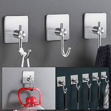 FENRIR Ganci Adesivi,Ganci Portasciugamani in Acciaio Inox Gancio Appendiabiti da Parete Autoadesivo/Gancio per Cucina e Bagno,4 Pezzi