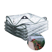 YYFANG Telo Impermeabile Esterno, Telone Impermeabile Trasparente Compresse di Plastica Rafforza L'occhiello Resistente allo Strappo Anti età per Copertura del Raccolto del Balcone