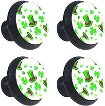 Cappelli e acetoselle verdi Pomelli per Porta Set di 4 Pomelli per Mobili Manopole per Cassetti Cucina Armadio Vetro