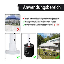 Froadp 4 piedini per gazebo, con acqua e sabbia, riempibile con stabilizzazione, per gazebo da giardino, tendoni, manovelle (nero)