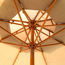 FWZJ Ombrello da Mercato per Patio 8.8Ft Ombrello da Tavolo ventilato per Esterni 2Tiers per Giardino, Cortile e Piscina con 8 robuste Costole