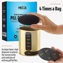 Organizer giornaliero per pillole (4 volte al giorno) impilabile per promemoria medicinali – Premium settimanale AM/PM