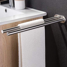 ZUNTO Bagno Porta Salviette da Parete Acciaio Inox Portasciugamani 40cm 2 Bracci