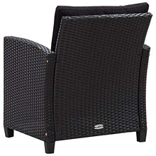 Festnight 6 pz Set Divani da Giardino con Cuscini Divano Angolare da Giardino Esterno in Polyrattan Divani Modulari Grigio Scuro/Nero
