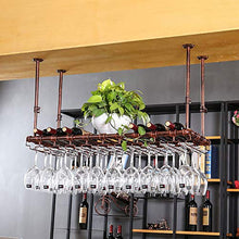 YWYW Portabicchieri da Vino Sospensione Decorazione retrò Portabottiglie da Vino Portabicchieri da Bar Portabicchieri da Vino Cornice Calice (Dimensioni: 120 * 35 cm)